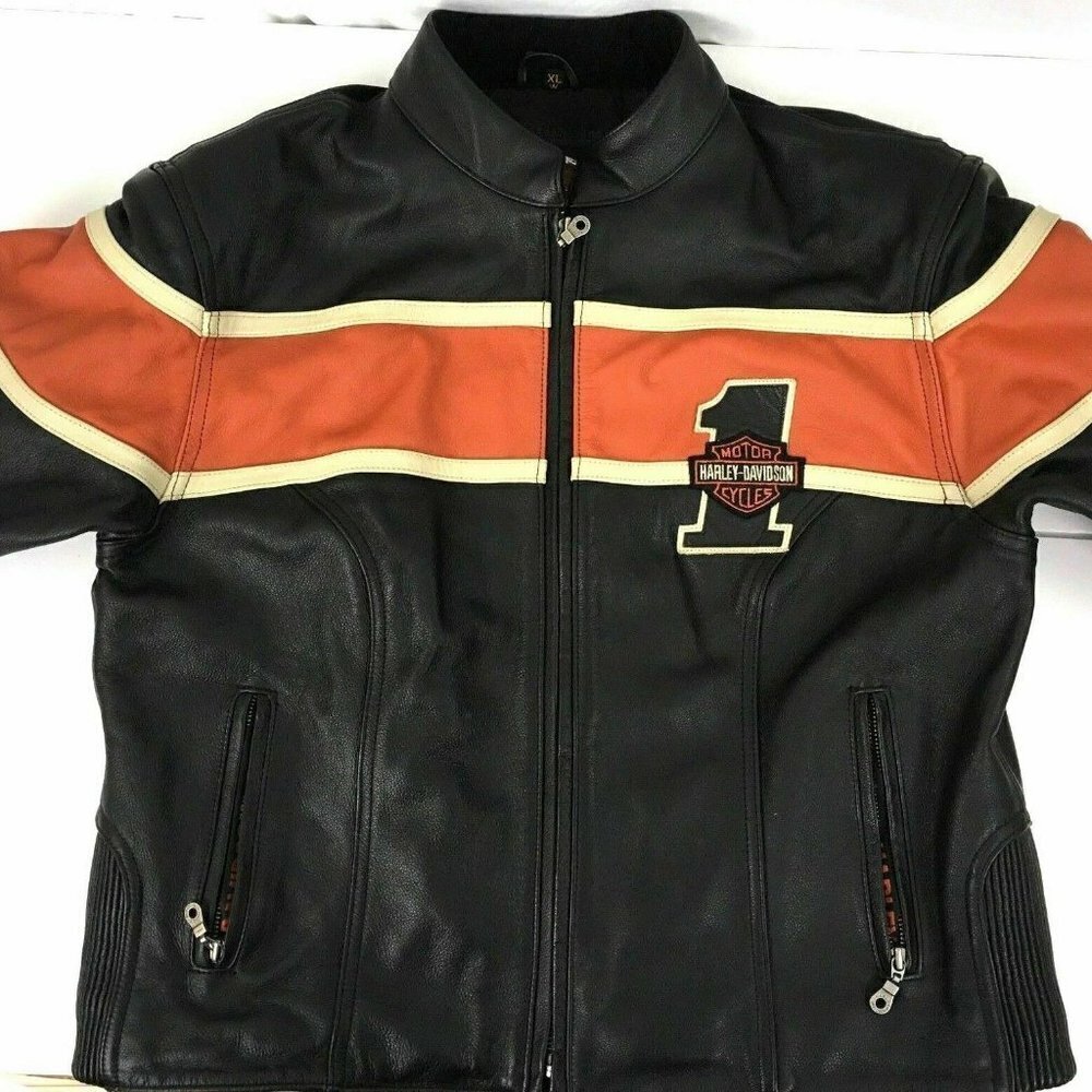 Harley Davidson Women's Leather Jacket EUC X Small - Picture 6 of 7